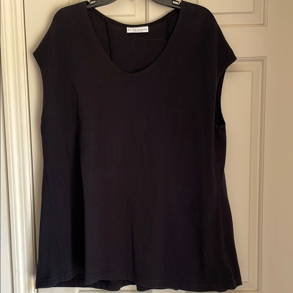 Bryn Walker Black Sleeveless Tunic, Size Small, 100% Cotton